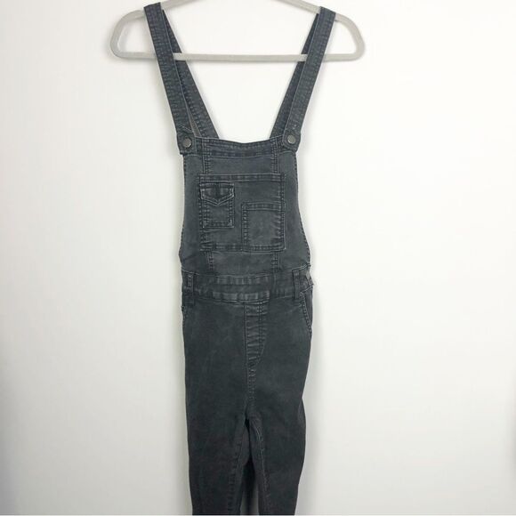 FREE PEOPLE | Century Denim Black Wash Skinny Jean Overalls Women’s Size 26 - Picture 4 of 14